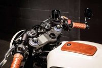 Ellaspede Honda CB550 Cafe Racer custom motorbike spray painting by Immesion Imaging Brisbane. Dipit Kustoms Mick Jones.