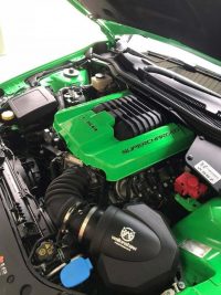 Custom green painted HSV GTS-R Maloo calipers, engine cover and car parts by Immersion Imaging, North Brisbane. Dipit Kustoms Mick Jones.