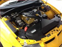 Yellow Hazard HSW hydro dipping and custom engine cover by Immersion Imaging, North Brisbane. Dipit Kustoms Mick Jones.